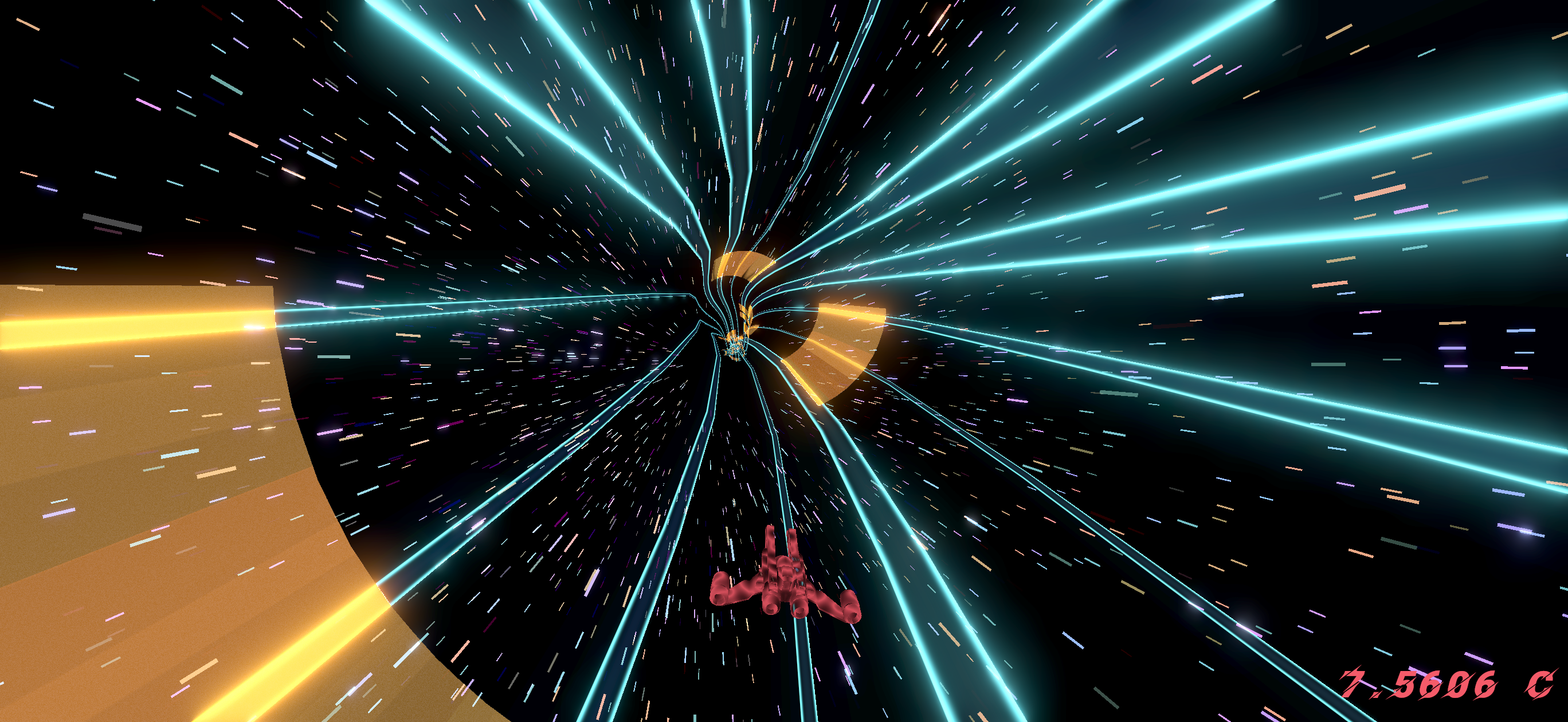 High-speed section with dense hazards